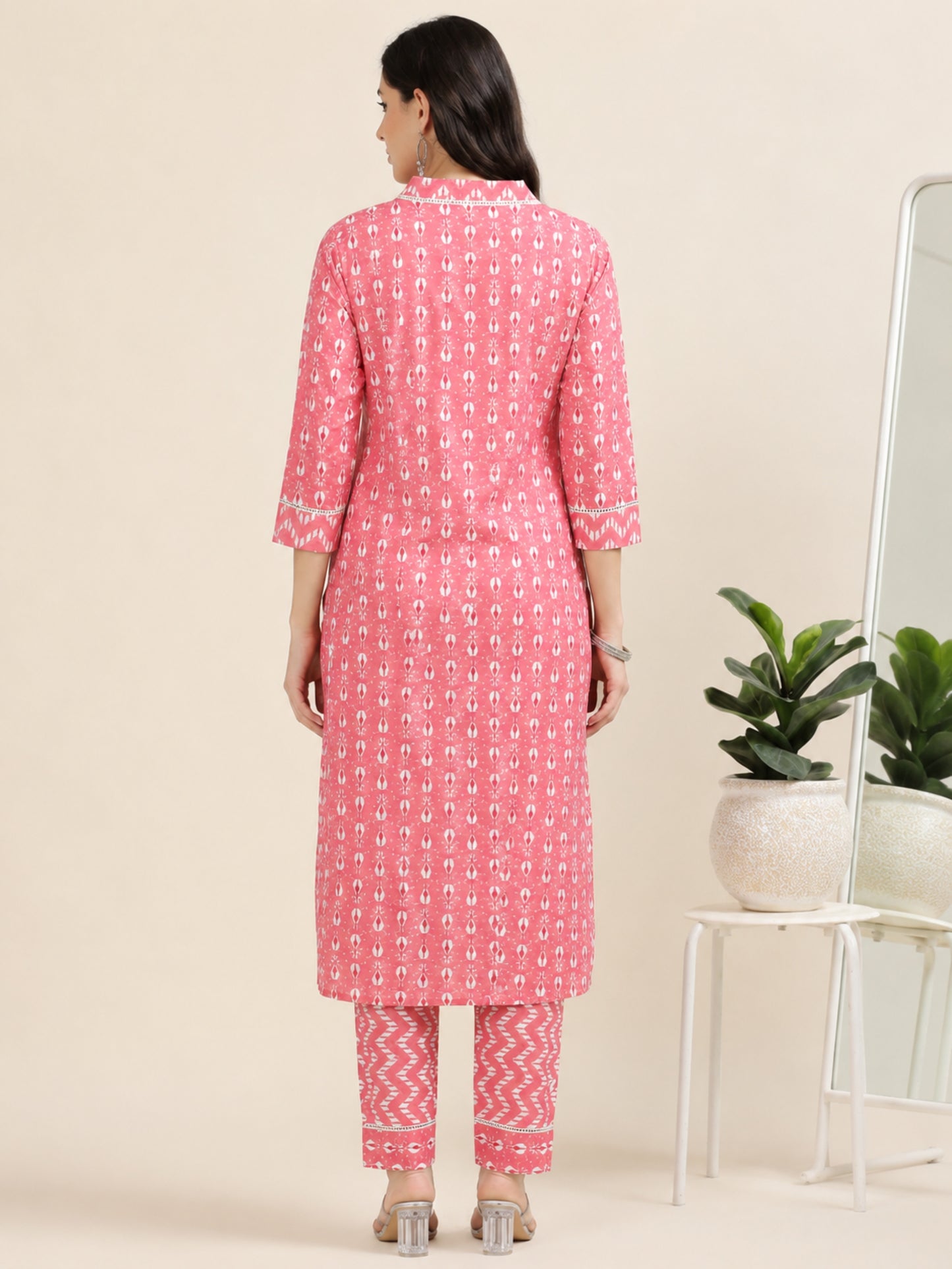 Pink Parade – Handworked Printed 3-Piece Set (2DF-2-C16)