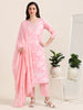 Rosy Reverie – Light Pink Printed 3-Piece Set (2DF-2-C15)