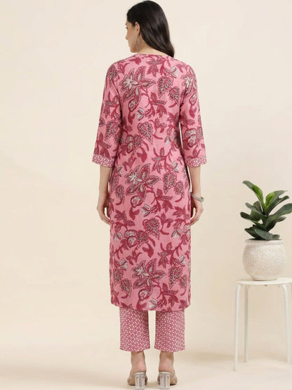 Rose Reverie – Printed Cotton 2-piece Set (2FW-2-B5)