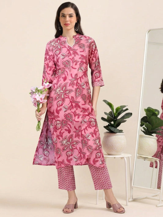 Rose Reverie – Printed Cotton 2-piece Set (2FW-2-B5)
