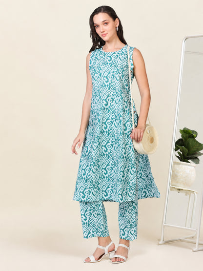 Rama Rave – Printed Cotton Co-ord Set (2DF-5-B14)