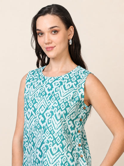 Rama Rave – Printed Cotton Co-ord Set (2DF-5-B14)