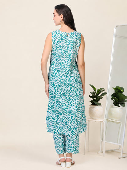 Rama Rave – Printed Cotton Co-ord Set (2DF-5-B14)