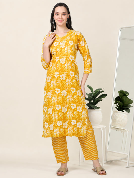 Sunshine State – Yellow Printed Cotton Kurti (2TP-4-A5)