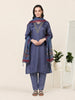 Twilight Taffeta – Blueish-Purple Tissue & Organza 3-Piece Set (1KI-6-C10)